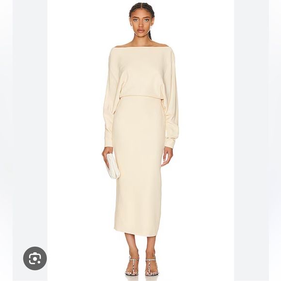 KHAITE Dresses & Skirts - NWT Khaite June Dress in Custard Sz 8